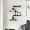 Mensole a muro 4 pz. Rovere affumicato 40x20x1,5 cm Anteprima dell’immagine prodotto 3