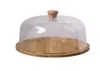Bambus Servierplatte mit Haube Ø 30 cm | Käseglocke & Produktbild-Vorschau 1