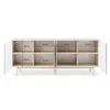 A front view of an open sideboard with dimensions indicated. Produktbild-Vorschau