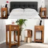 cagü: Design Beistelltisch [SATNA] Sheesham massiv Holz mit Produktbild-Vorschau 2
