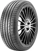 A close-up studio shot of a car tire mounted on a black and silver alloy wheel. Podgląd zdjęcia produktu