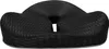 A black orthopedic seat cushion with a distinctive ergonomic shape, designed for comfort and support. Podgląd zdjęcia produktu