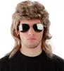 grau-blonde Vokuhila Perücke für Herren Produktbild-Vorschau 3