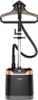 A freestanding garment steamer with a black base and bronze accents, a silver pole, and a black hose and steamer head. Produktbild-Vorschau