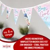 Gender Reveal Wimpelkette Rosa 4–5 m – süße Deko für Produktbild-Vorschau 3
