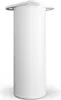 A white cylindrical furniture foot with a flange at the top for mounting. Produktbild-Vorschau