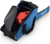 A blue and black carrying bag with a red object inside, likely a chainsaw. Produktbild-Vorschau