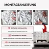 Instructions for installing 3D wall panels, showing steps and features. Produktbild-Vorschau