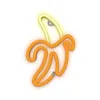 A neon sign shaped like a peeled banana. Produktbild-Vorschau