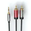 3,5mm Klinkenstecker - 2x RCA Cinch Stecker Kabel - 2m Produktbild-Vorschau 5