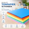50x papier multicolore - 220 g/m² - Papier de bricolage & Voir les images du produit 8