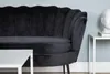Nice Sofa 3 Personen velour schwarz. Produktbild-Vorschau 5