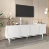 Merax Armoire TV avec 4 portes et étagères réglables, Voir les images du produit 1