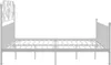A white metal bed frame shown from the side against a white background. Náhľad obrázku produktu