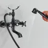 Ari Retro Badewannenarmatur Wandmontage Schwarz Antik Mit Produktbild-Vorschau 4