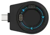 A close-up view of a black USB-C charging adapter with magnetic connectors and blue arrows indicating rotation. Produktbild-Vorschau