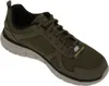 A single olive green Skechers sneaker is shown against a white background. Produktbild-Vorschau