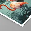Poster - Poster ohne Rahmen - Rosa Flamingos Wasser - 50x50 Produktbild-Vorschau 2