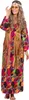 W4456-52 bunt Damen Hippie Kleid lang Partykostüm Gr.52 Produktbild-Vorschau 3