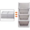 Schubladenbox 4er Set Stapelbare Kleiderschrank Organizer Produktbild-Vorschau 2