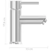 vidaXL Rubinetto per lavabo cromato 130x176 mm Anteprima dell’immagine prodotto 5