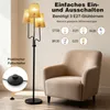 COSTWAY Stehlampe 175cm, 3 flammige Stehleuchte mit Produktbild-Vorschau 5