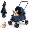 Carrito para perros, plegable, con toldo solar ajustable, 2 Vista previa de la imagen del producto 1