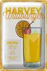 Blechschild Rezept Harvey Wallbanger Cocktail Recipe Produktbild-Vorschau 1