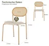 CDGlobal Esszimmerstühle 2er Set, Küchenstuhl mit Rattan Produktbild-Vorschau 7