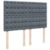 vidaXL Postel Boxspring s matrací Dark Grey 160x200 cm Náhled obrázku produktu 7