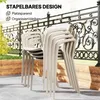 Chaise de jardin Outsunny Set de 4 chaises de jardin en Voir les images du produit 6