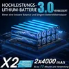 A close-up of multiple blue batteries stacked on a circuit board with electrical sparks. Produktbild-Vorschau