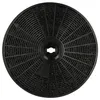 Close-up view of a black circular carbon filter. Produktbild-Vorschau