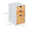 Relaxdays Cassettiera, bambù e MDF, dimensioni: 28x17x21,5 Anteprima dell’immagine prodotto 4