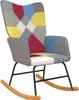 vidaXL Hojdacie kreslo Patchwork Fabric Náhľad obrázku produktu 1