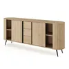 AX LIVING Sideboard mit Schubladen Sanremi Eiche Cremona Produktbild-Vorschau 7