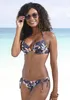 LASCANA Push-Up-Bikini-Top Malia anthrazit-bedruckt Größe Produktbild-Vorschau 2