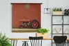 MuchoWow® Wandteppich Wandbehang Traktor - Scheune - Rot - Produktbild-Vorschau 3
