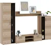 Obývací stěna NADA - country oak šedý / černá Náhled obrázku produktu 2