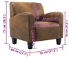 vidaXL Hnědé rozkládací křeslo 70x69x72 cm imitace semiše Náhled obrázku produktu 8