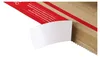 A close-up of a shipping box with an adhesive strip being peeled back, showing instructions. Anteprima dell’immagine prodotto