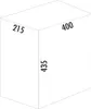 A 3D rendering of a rectangular prism with dimensions labeled. Produktbild-Vorschau