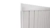 A close-up view of the top edge of a white wall panel trim. Produktbild-Vorschau