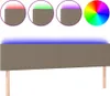 vidaXL LED Kopfteil Taupe 160x5x78/88 cm Stoff Produktbild-Vorschau 1