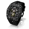 Automatikuhr Armbanduhr Herren Uhr Edelstahl Silikon Produktbild-Vorschau 2
