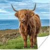 MuchoWow® Poster Schottischer Highlander - Wasser - Hörner Produktbild-Vorschau 1
