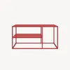 Tavolino 'Solund' in acciaio 90 x 60 x 45 cm rosso Anteprima dell’immagine prodotto 7