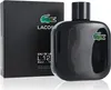 A black bottle of Lacoste Eau de Lacoste L.12.12. Noir Intense Eau de Toilette for Men and its packaging. Náhled obrázku produktu