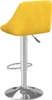 vidaXL Sgabello da bar 2 pezzi in velluto giallo senape Anteprima dell’immagine prodotto 6