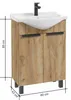 Mobile bagno DomoDomo con lavabo in piedi in rovere craft Anteprima dell’immagine prodotto 4